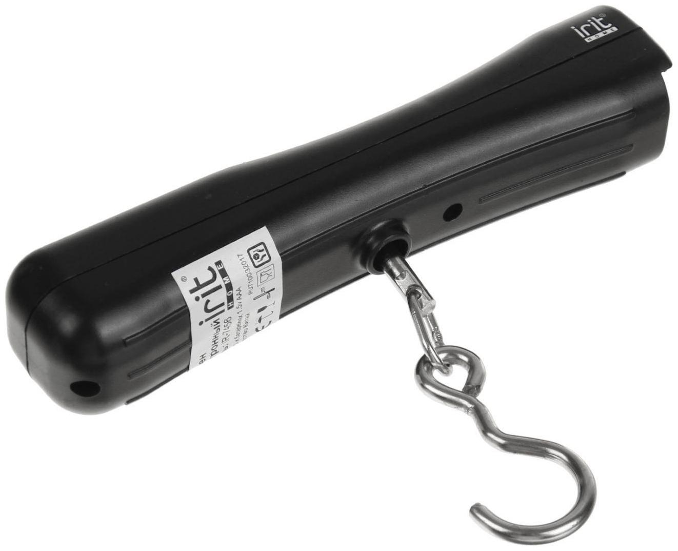 Безмен Irit IR-7456, электронный, до 40 кг, ЖК-дисплей, чёрный