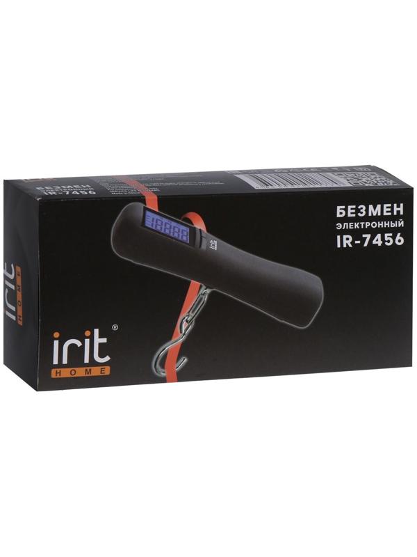 Безмен Irit IR-7456, электронный, до 40 кг, ЖК-дисплей, чёрный