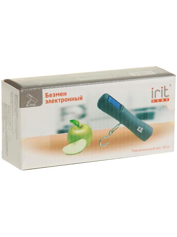 Безмен Irit IR-7456, электронный, до 40 кг, ЖК-дисплей, чёрный