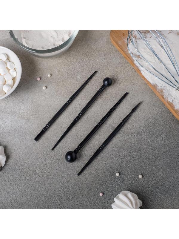 Набор для моделирования кондитерских украшений Доляна, 4 шт