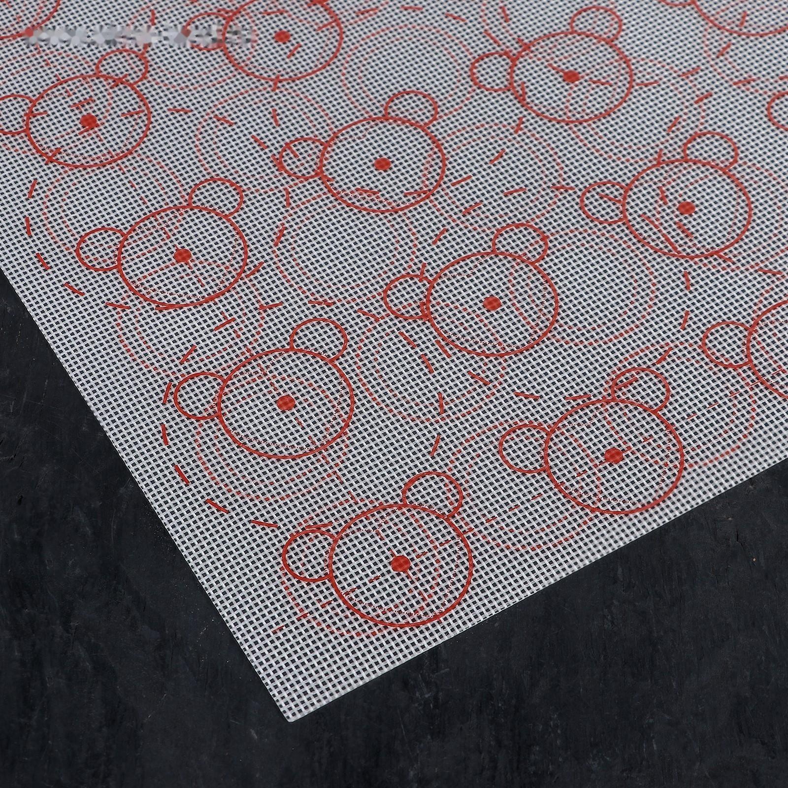 Коврик армированный для макаронс силиконовый «Ушки», 42×29,5 см