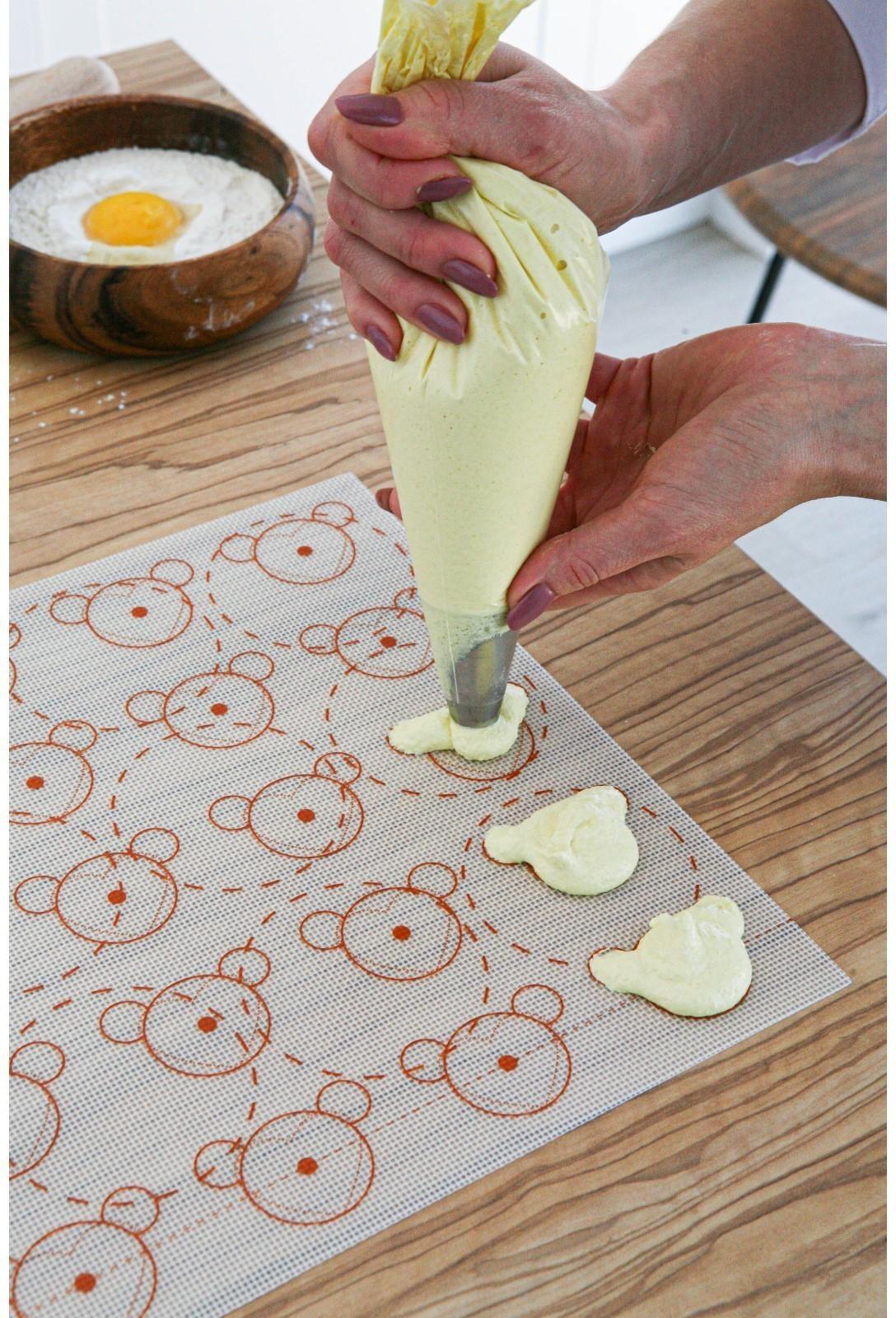 Коврик армированный для макаронс силиконовый «Ушки», 42×29,5 см