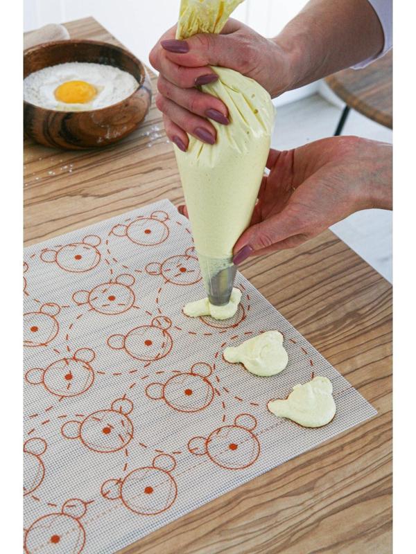 Коврик армированный для макаронс силиконовый «Ушки», 42×29,5 см