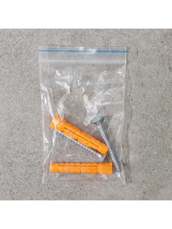 Полка прямоугольная 2-х ярусная, 26,5×10,5×35 см, цвет хром