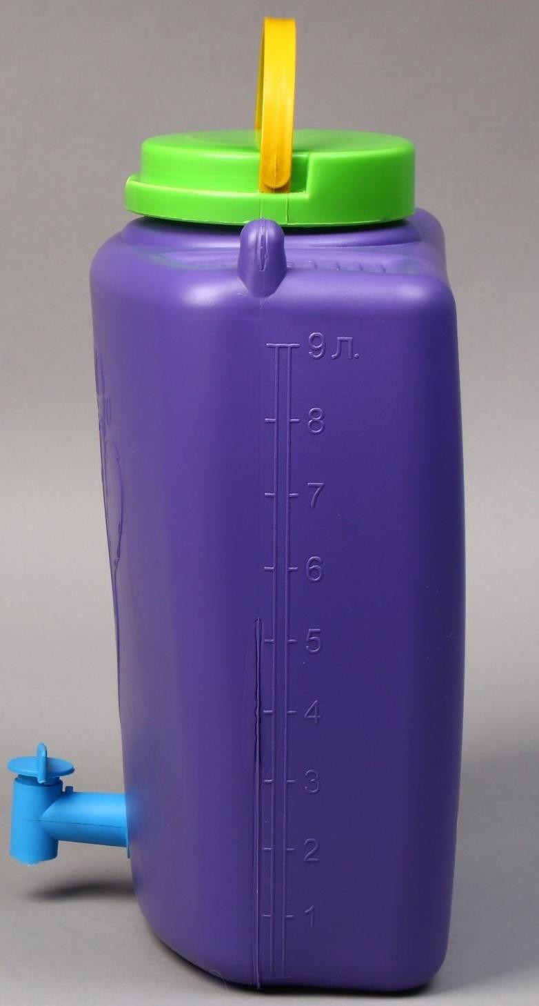 Канистра-умывальник, пищевой, 9 л, цвет МИКС