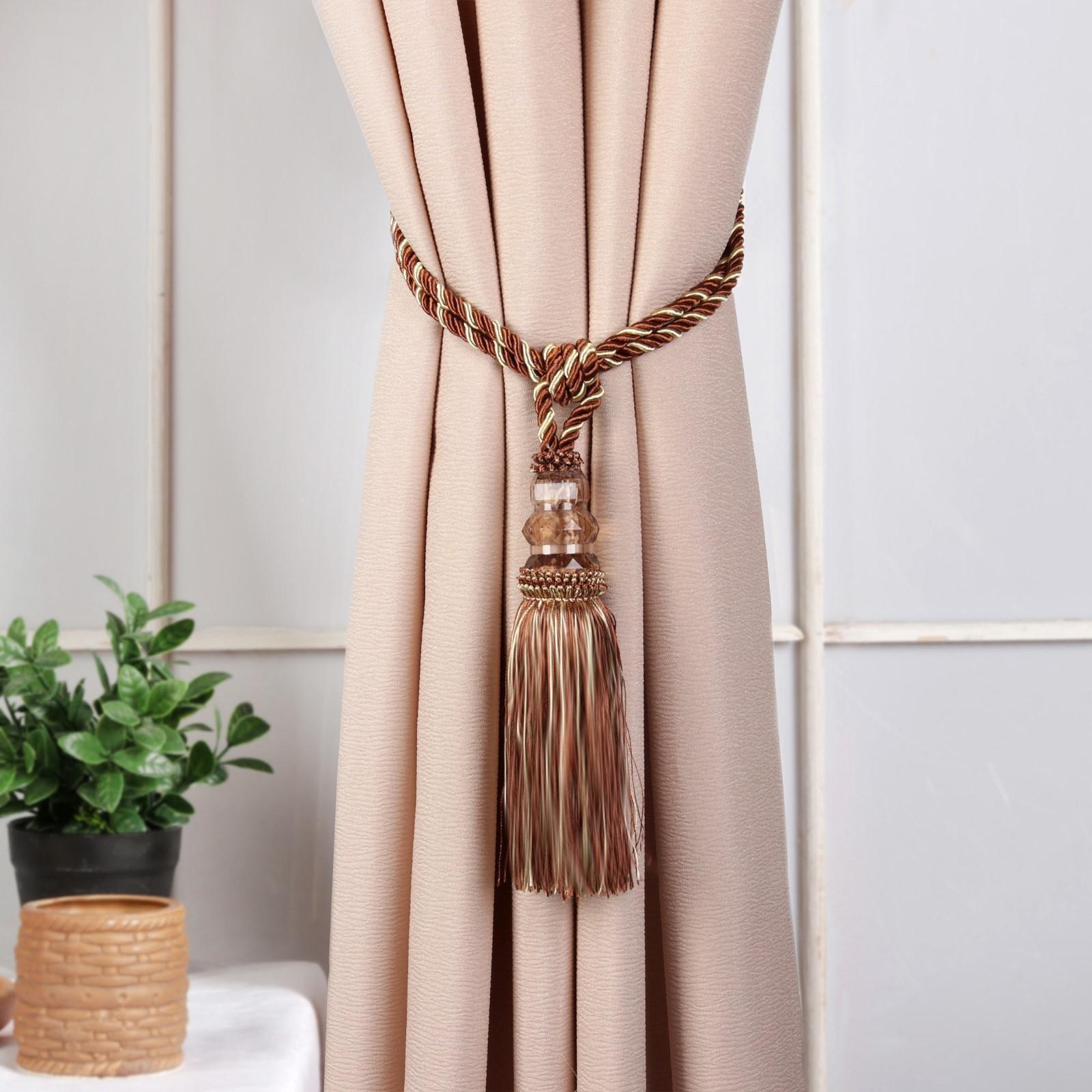 Кисть для штор «Три кристалла», 50 ± 1 см, цвет коричнево-бежевый