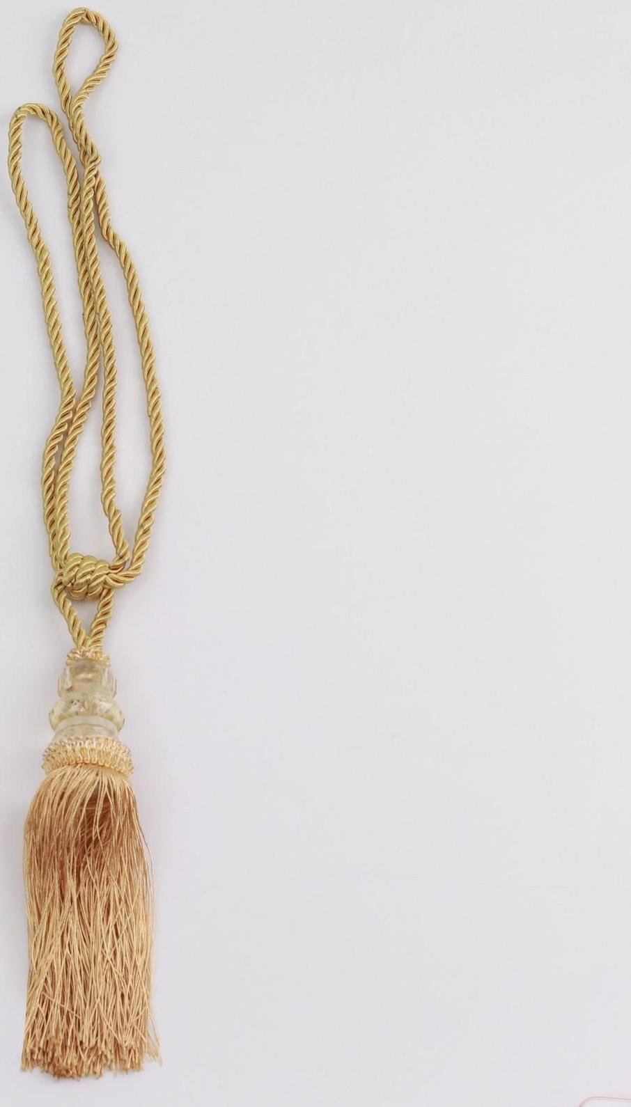 Кисть для штор «Три кристалла», 50 ± 1 см, цвет бежевый/золотой