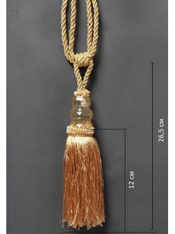 Кисть для штор «Три кристалла», 50 ± 1 см, цвет бежевый/золотой