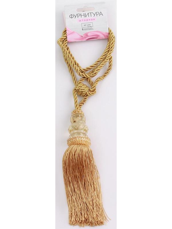 Кисть для штор «Три кристалла», 50 ± 1 см, цвет бежевый/золотой