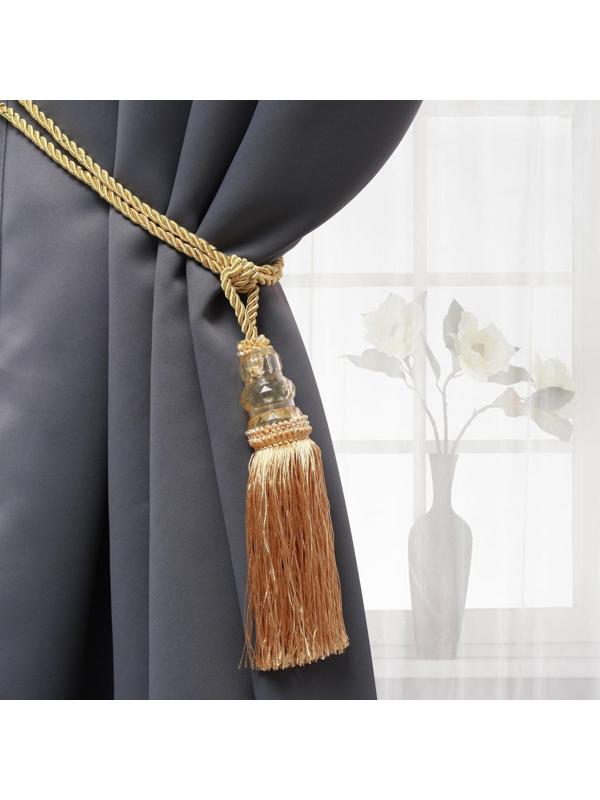 Кисть для штор «Три кристалла», 50 ± 1 см, цвет бежевый/золотой