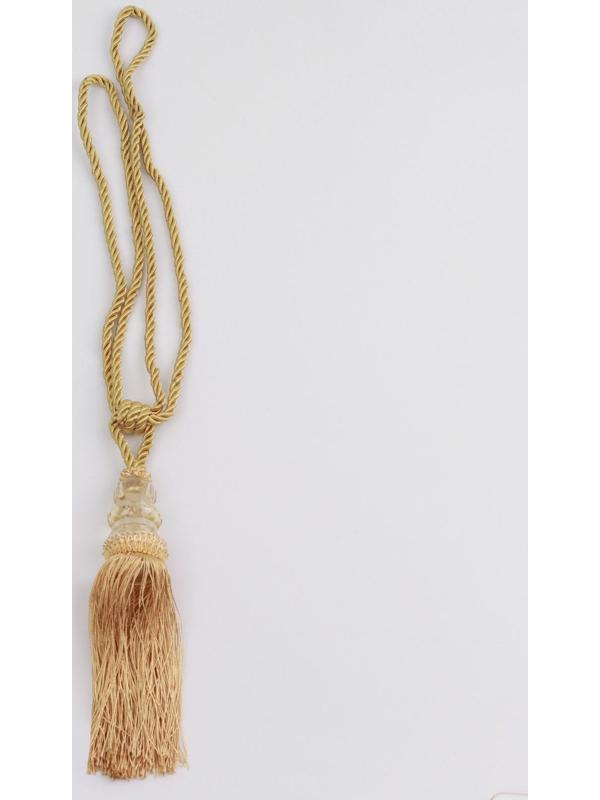 Кисть для штор «Три кристалла», 50 ± 1 см, цвет бежевый/золотой