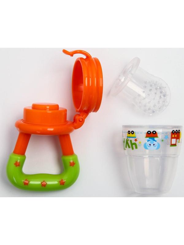 Ниблер «Чудо», с силиконовой сеточкой, цвет оранжевый