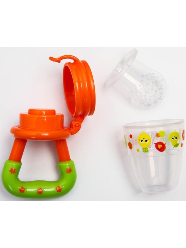 Ниблер «Наше счастье», с силиконовой сеточкой, цвет оранжевый