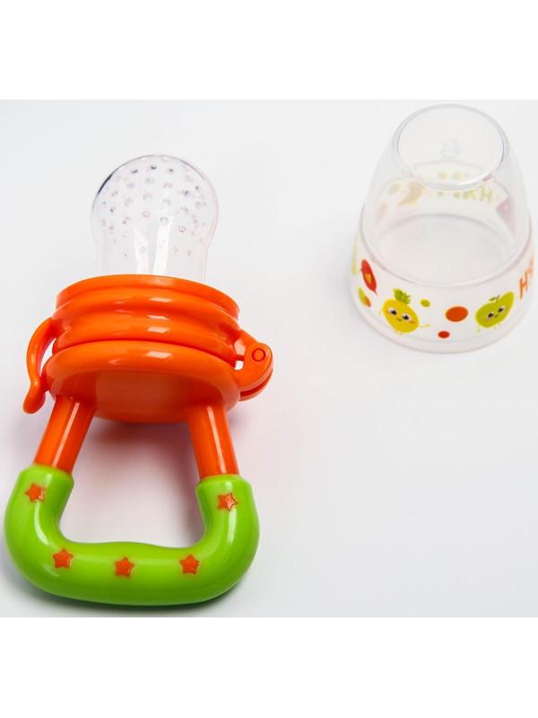 Ниблер «Наше счастье», с силиконовой сеточкой, цвет оранжевый