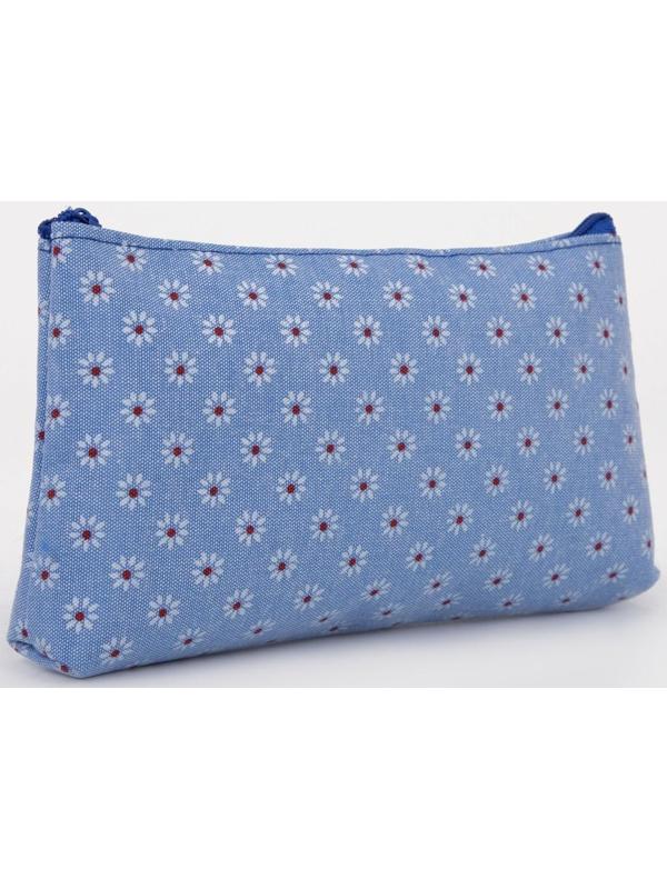 Набор косметичек 2 в 1 на молниях, цвет синий