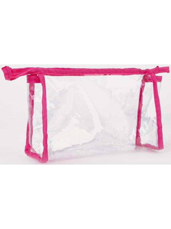 Набор косметичек 2 в 1 на молниях, цвет розовый