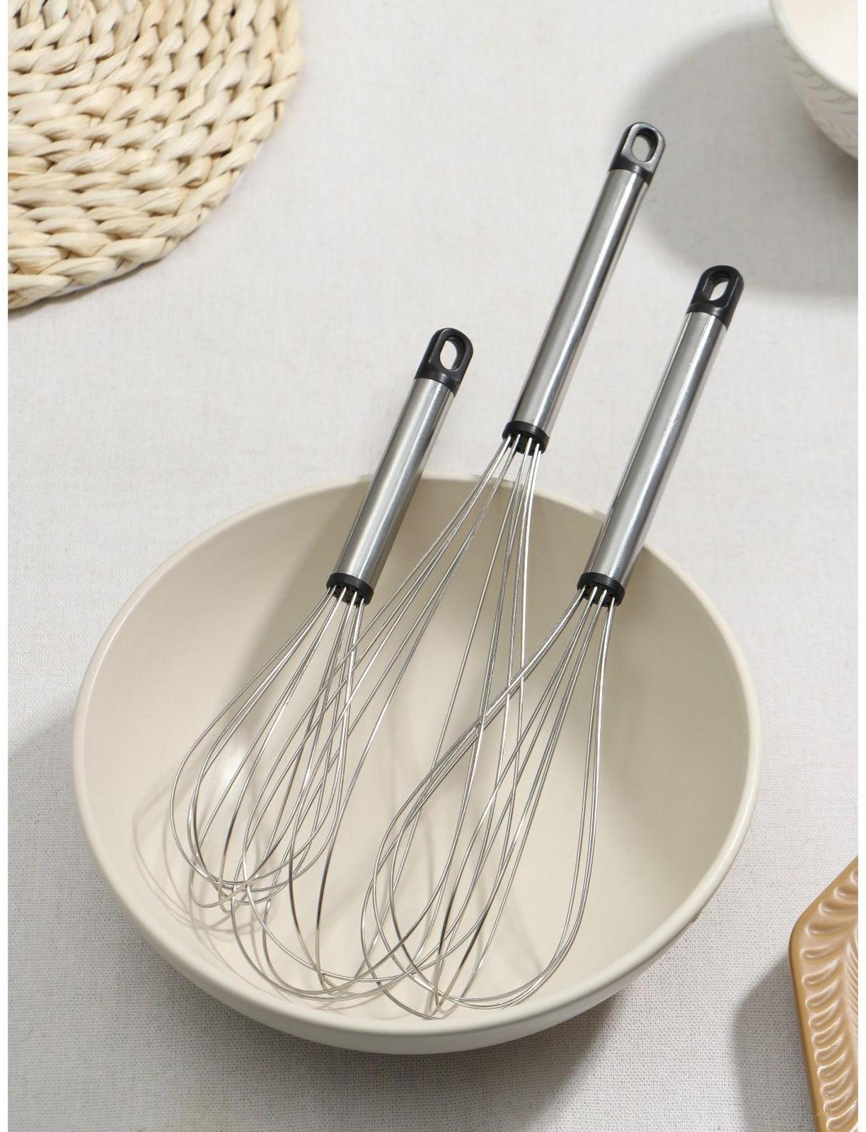Набор венчиков для взбивания Доляна «Помощник», 3 шт: 19 см, 24 см, 29 см