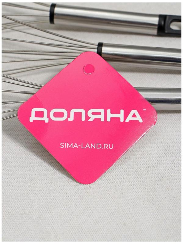 Набор венчиков для взбивания Доляна «Помощник», 3 шт: 19 см, 24 см, 29 см