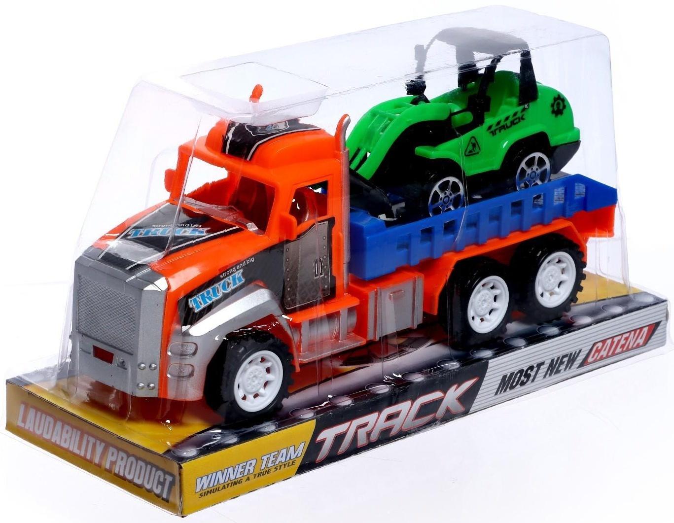 Грузовик инерционный «Перевозчик» с погрузчиком, цвета МИКС