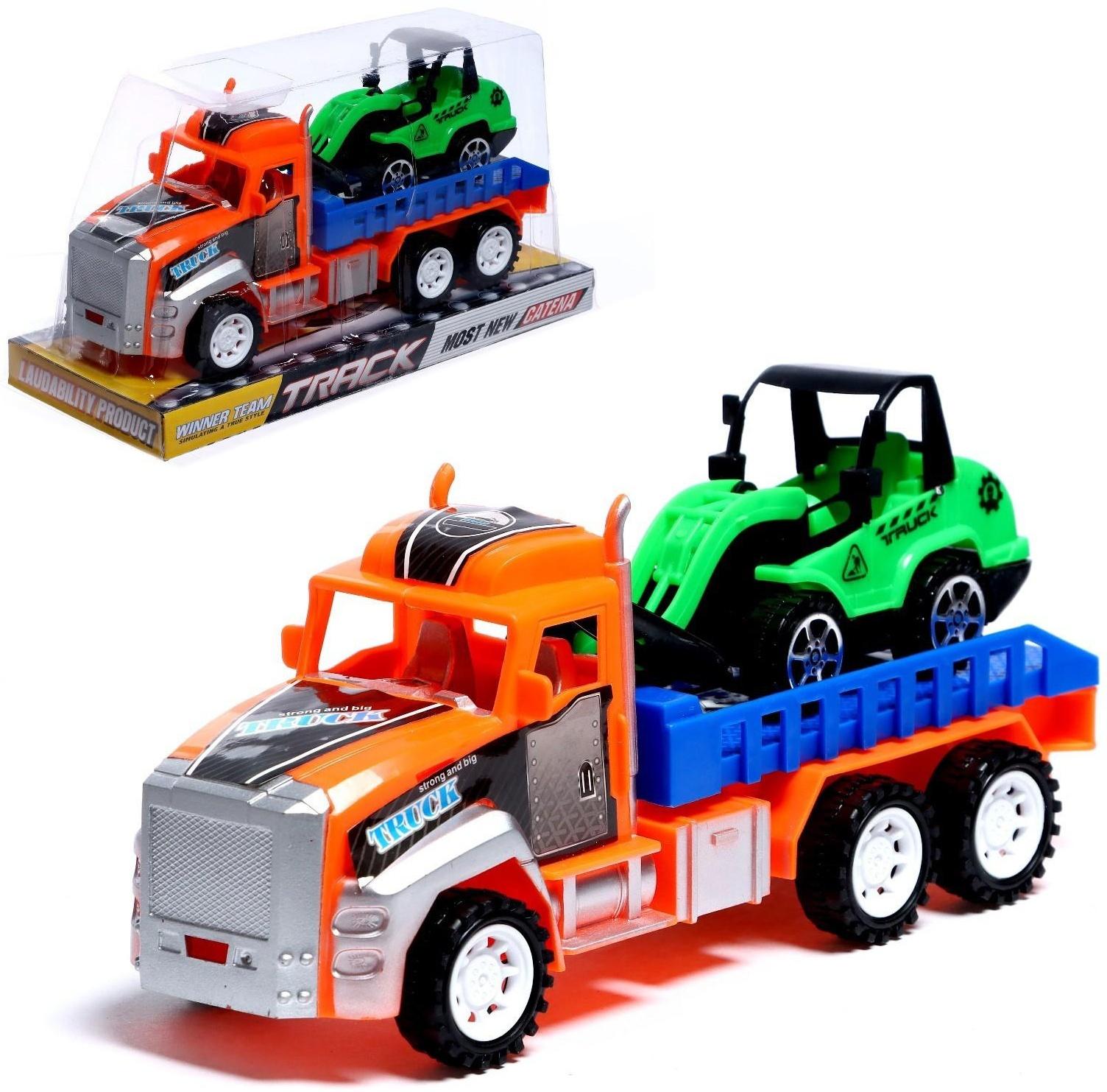 Грузовик инерционный «Перевозчик» с погрузчиком, цвета МИКС