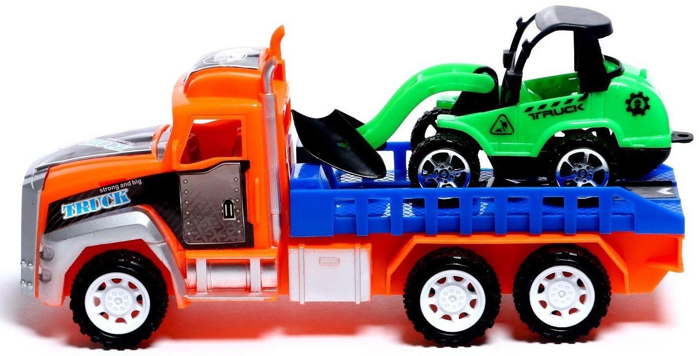 Грузовик инерционный «Перевозчик» с погрузчиком, цвета МИКС