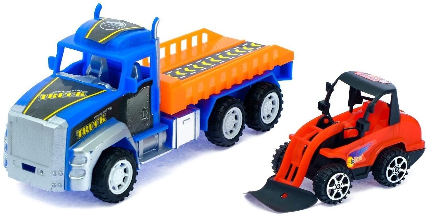 Грузовик инерционный «Перевозчик» с погрузчиком, цвета МИКС