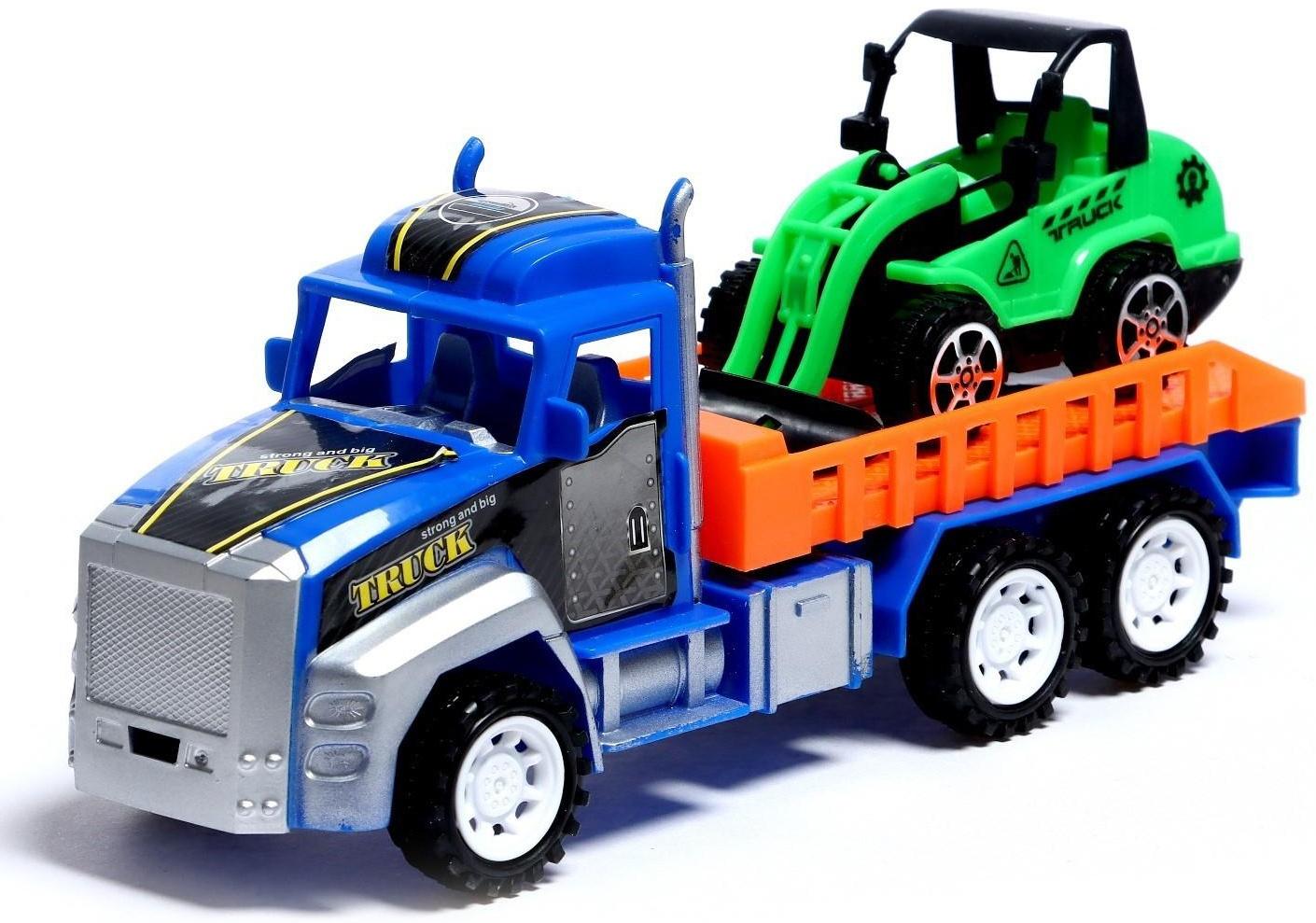 Грузовик инерционный «Перевозчик» с погрузчиком, цвета МИКС