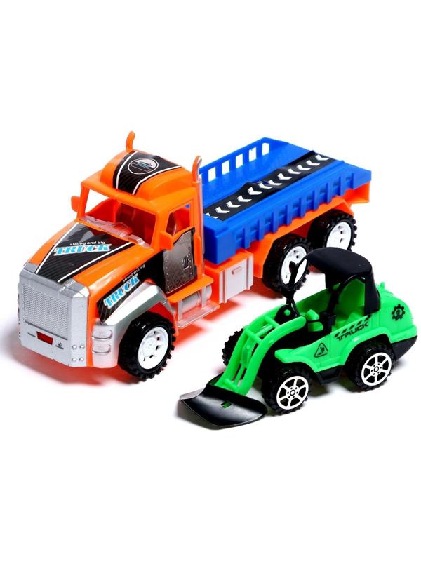 Грузовик инерционный «Перевозчик» с погрузчиком, цвета МИКС