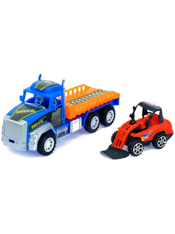 Грузовик инерционный «Перевозчик» с погрузчиком, цвета МИКС