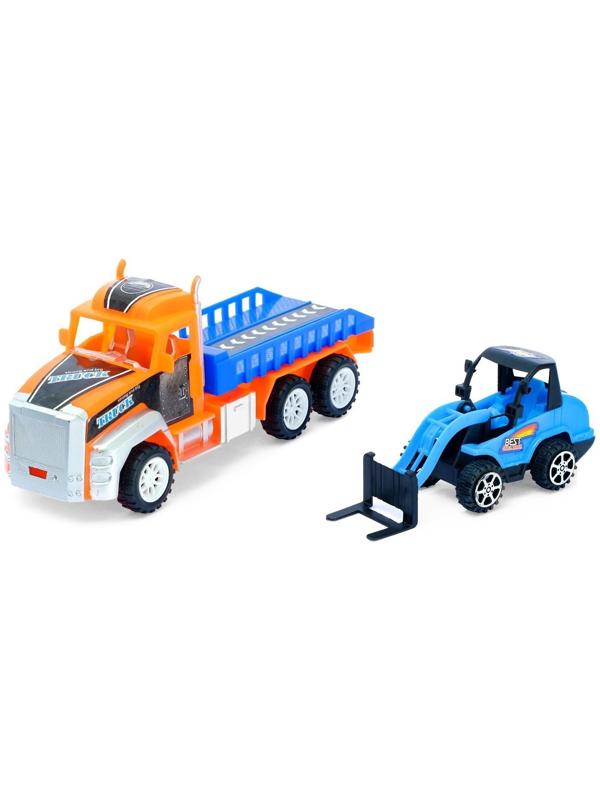 Грузовик инерционный «Перевозчик» с погрузчиком, цвета МИКС