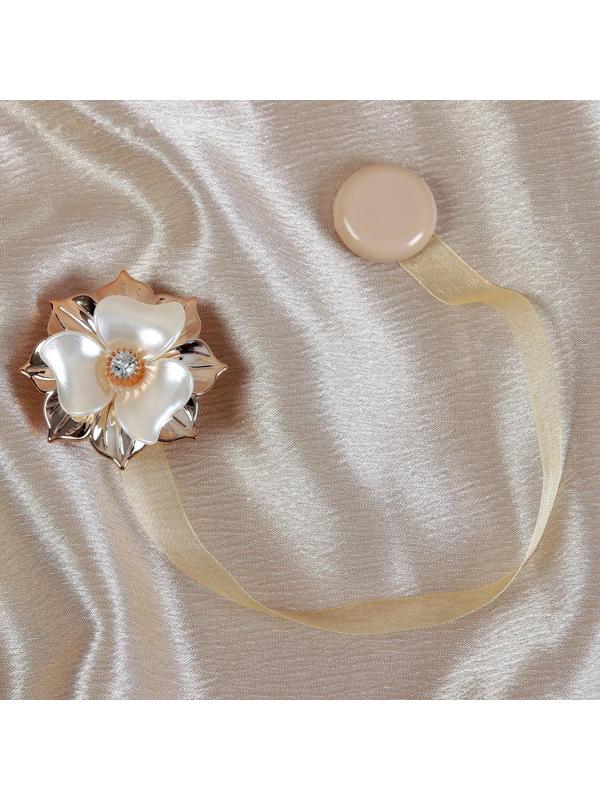 Подхват для штор «Цветок», d = 5 см, цвет золотой