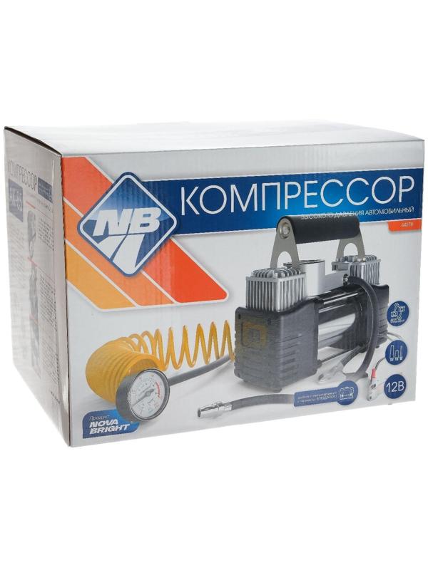 Компрессор автомобильный Nova Bright АК-85, двухпоршневой, 85 л/мин, 12 В, в сумке
