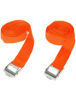 Стяжка груза ленточная Nova Bright, 2,5 см х 2,5 м, в блистере, с фиксатором, 2 шт