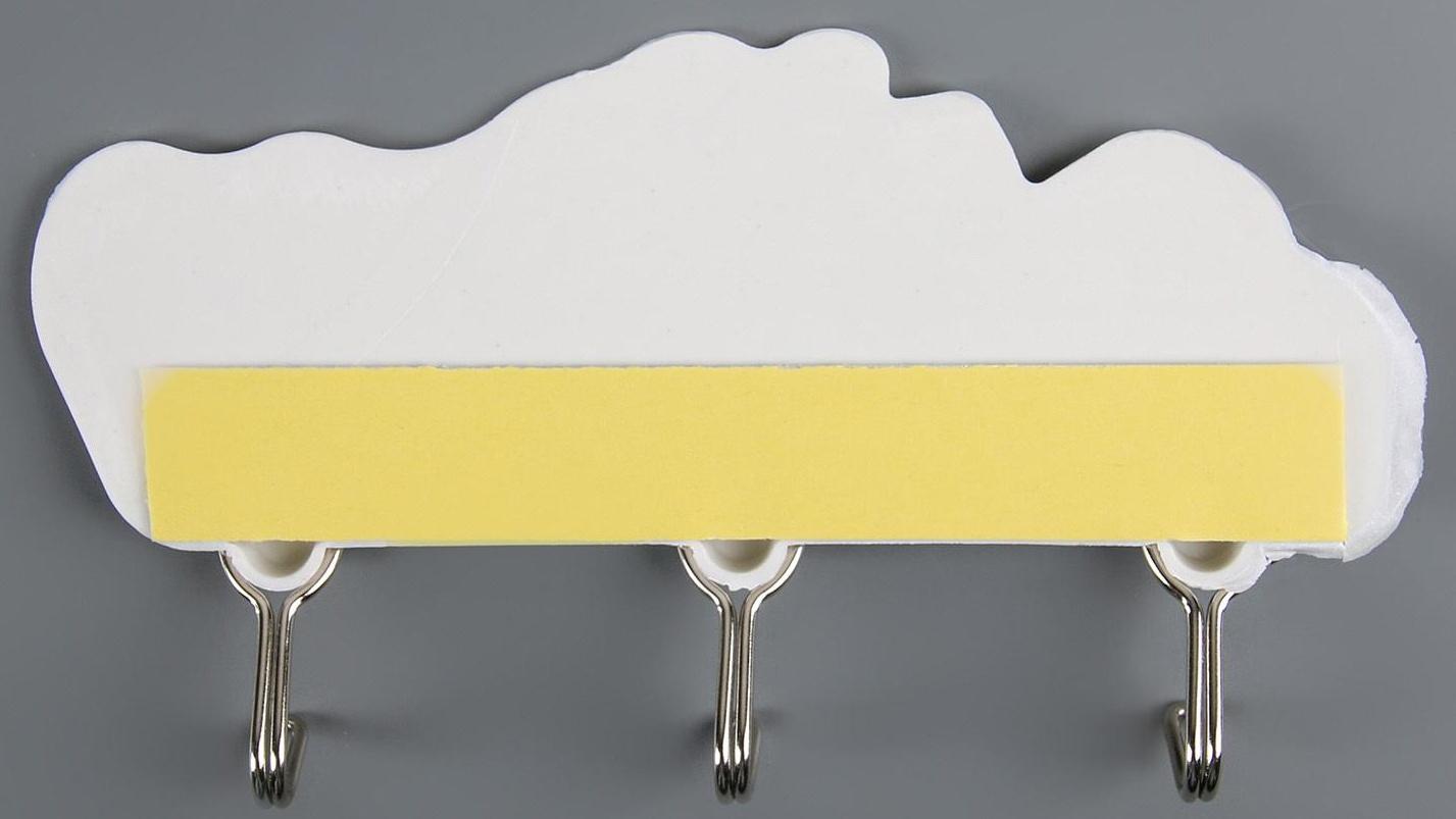 Вешалка настенная на 3 крючка «Ассорти», 16×9×2 см, цвет МИКС