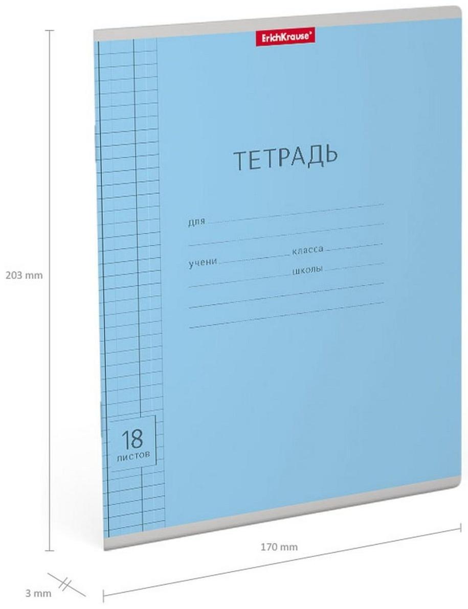 Тетрадь 18 листов в клетку ErichKrause 