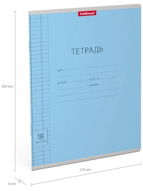 Тетрадь 18 листов в клетку ErichKrause 