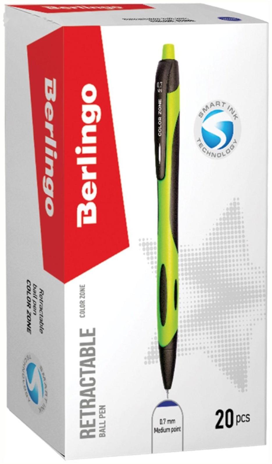 Ручка шариковая автоматическая ColorZone, узел 0.7 мм, чернила синие, микс