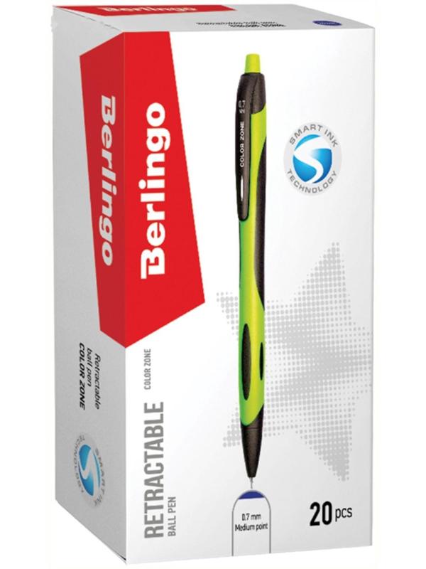 Ручка шариковая автоматическая ColorZone, узел 0.7 мм, чернила синие, микс