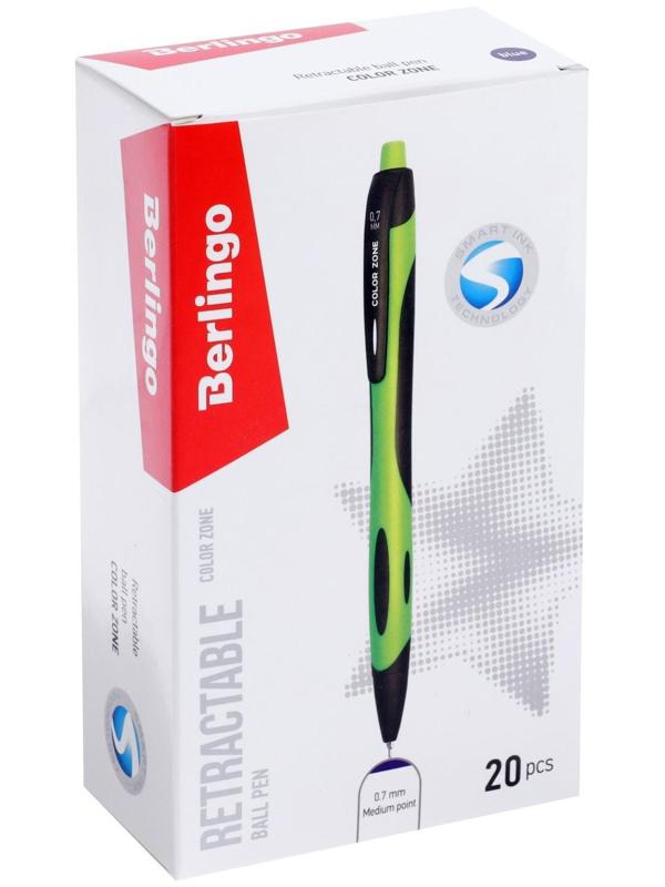 Ручка шариковая автоматическая ColorZone, узел 0.7 мм, чернила синие, микс