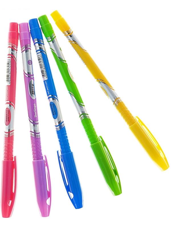 Ручка шариковая 0.7 мм, Berlingo Blitz, чернила синие, микс