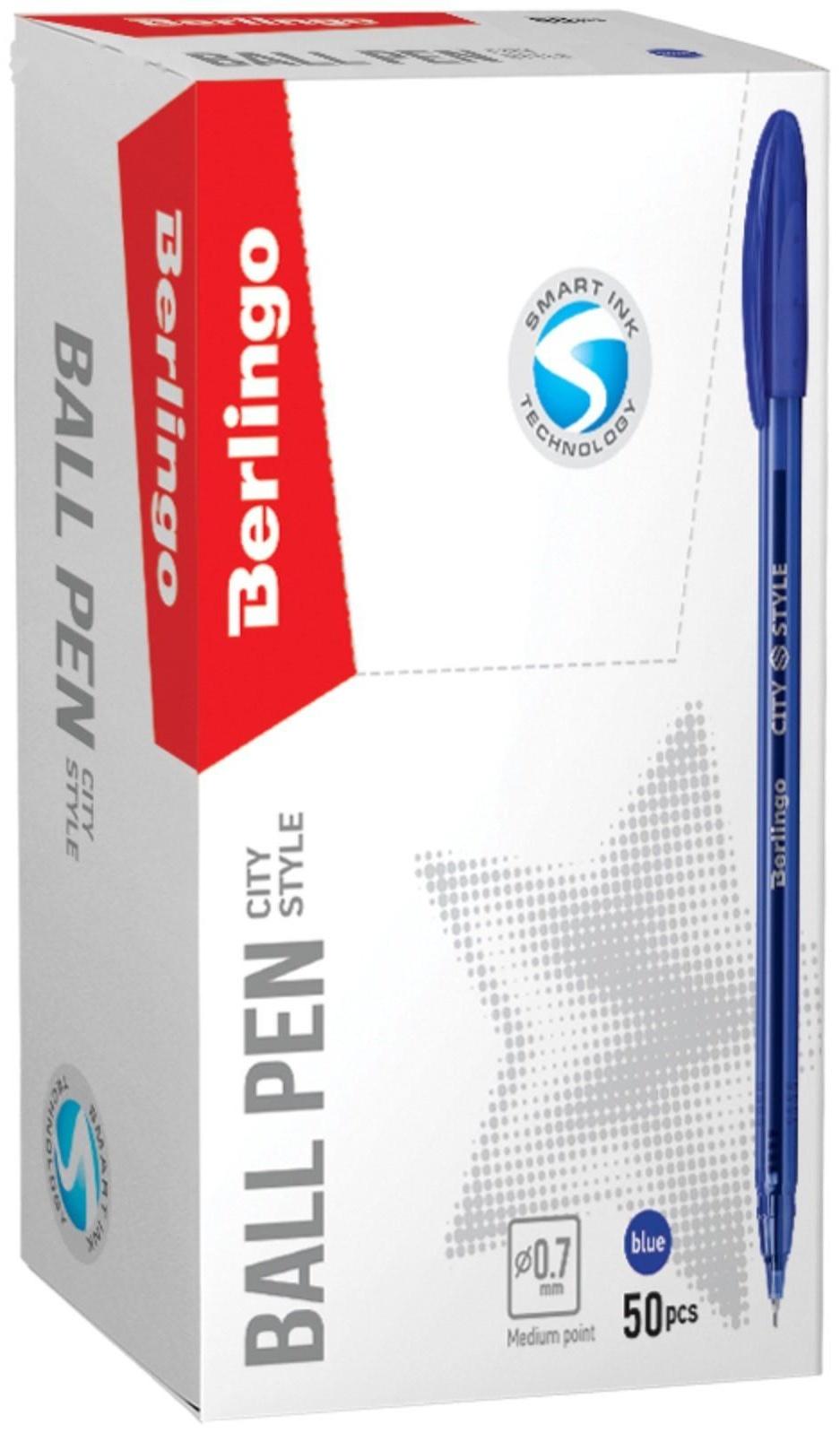 Ручка шариковая 0.7 мм, City Style, чернила синие