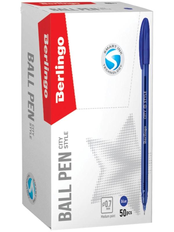 Ручка шариковая 0.7 мм, City Style, чернила синие