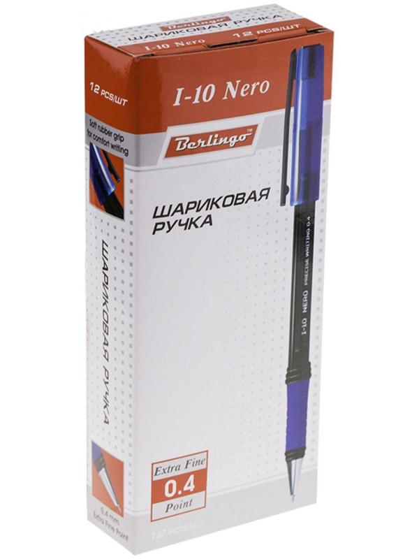 Ручка шариковая 0.4 мм, I-10 Nero, чернила синие