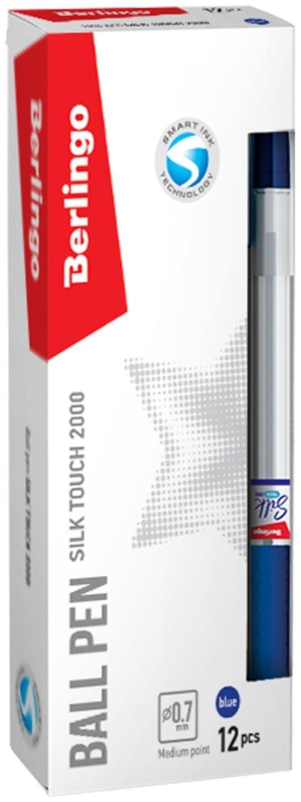 Ручка шариковая Silk Touch 2000, узел 0.7 мм, чернила синие, игольчатый стержень, грип