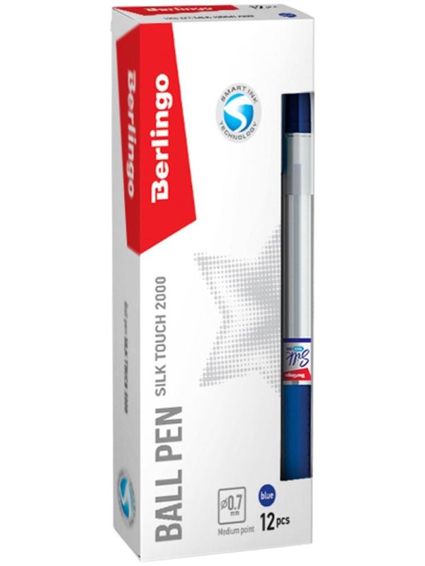 Ручка шариковая Silk Touch 2000, узел 0.7 мм, чернила синие, игольчатый стержень, грип