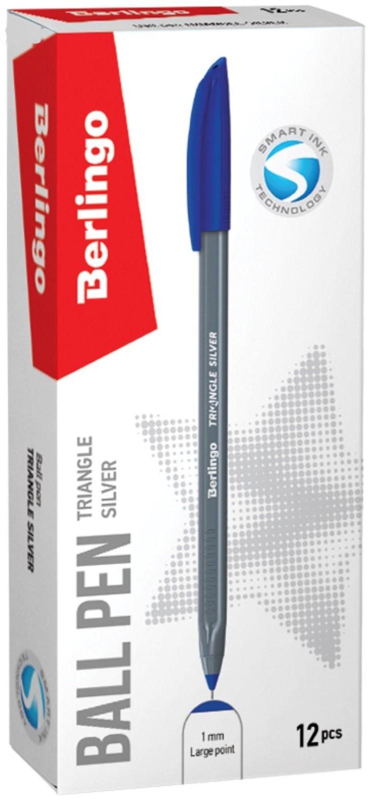 Ручка шариковая 1.0 мм, Triangle Silver, чернила синие, трёхгранная