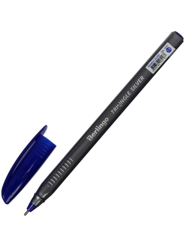 Ручка шариковая 1.0 мм, Triangle Silver, чернила синие, трёхгранная