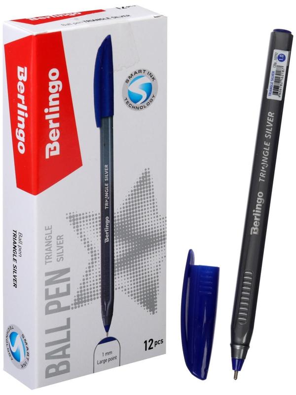 Ручка шариковая 1.0 мм, Triangle Silver, чернила синие, трёхгранная