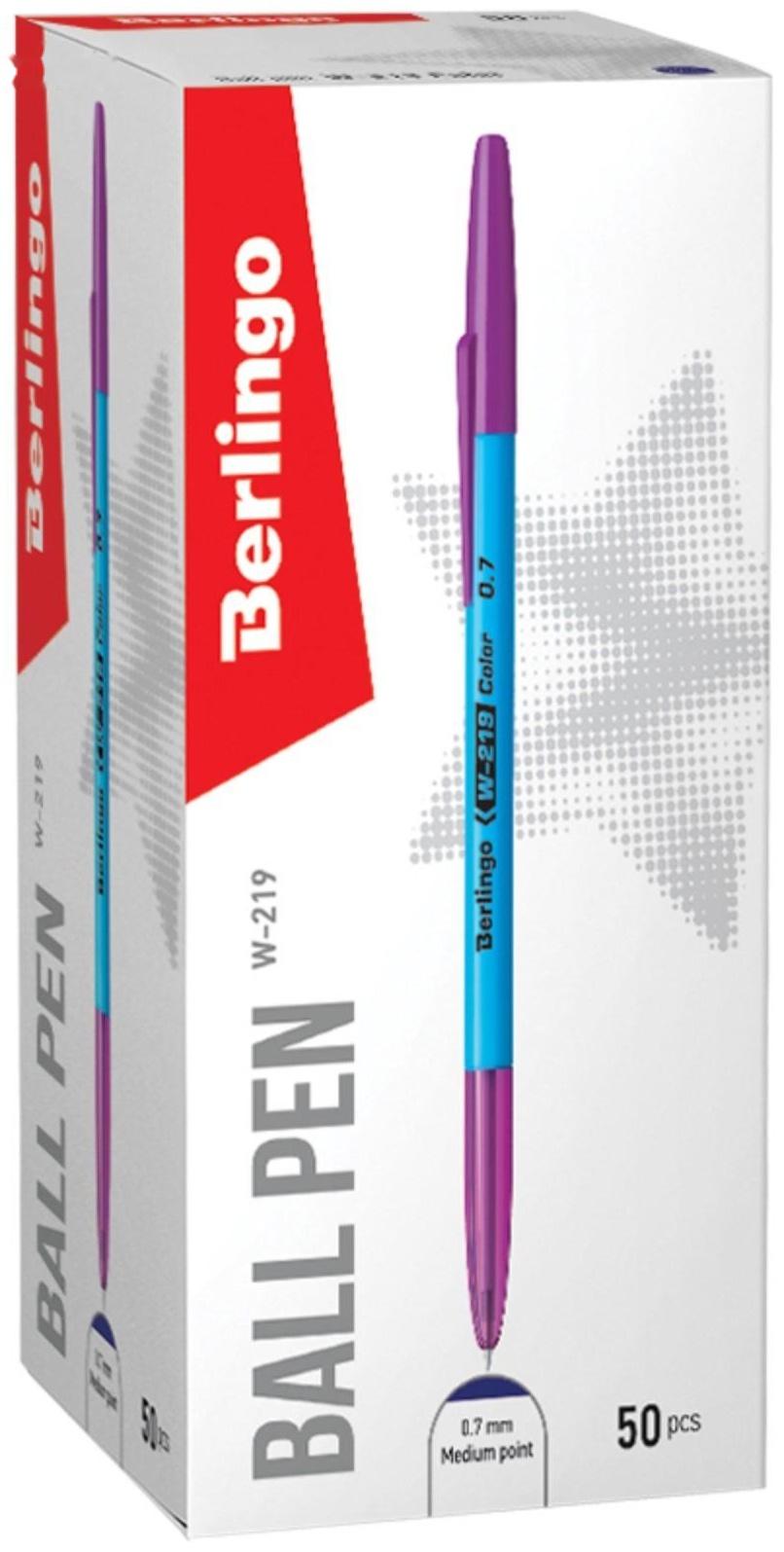 Ручка шариковая W-219 Color, узел 0.7 мм, чернила синие, микс