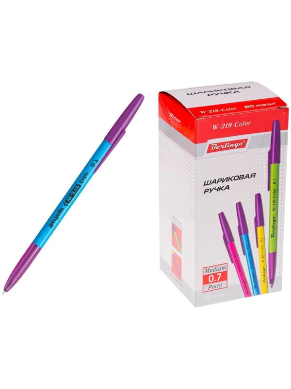 Ручка шариковая W-219 Color, узел 0.7 мм, чернила синие, микс
